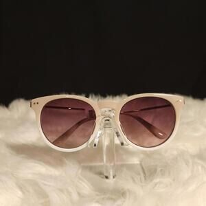 Cream Oversized Cat-Eye Sunglasses